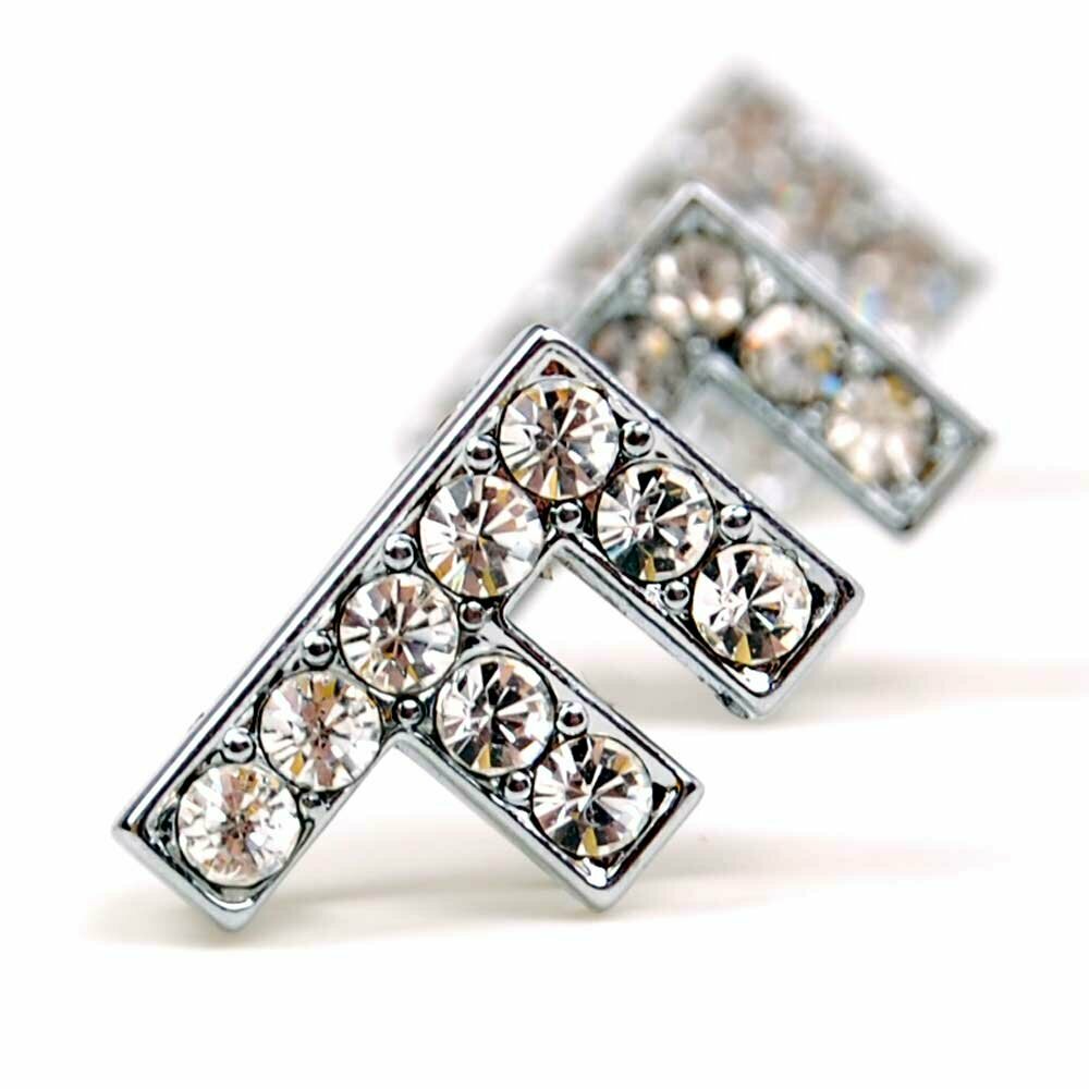 F rhinestone letter with 14 mm