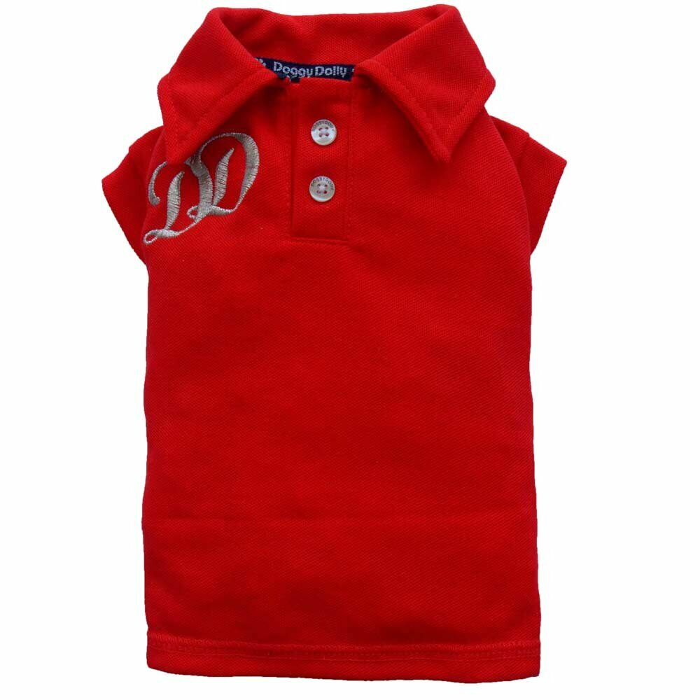 red polo shirt for dogs - Pug dog clothing