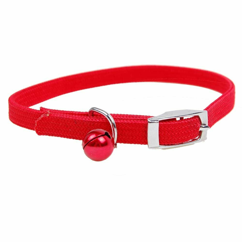 Red cat collar - Red stretching collar for cats