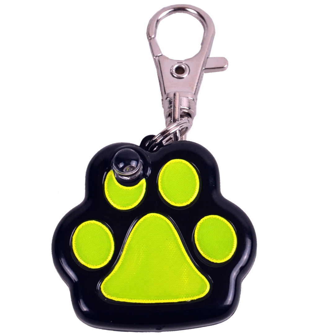 Paws dog pendant which shines brightly in the headlights
