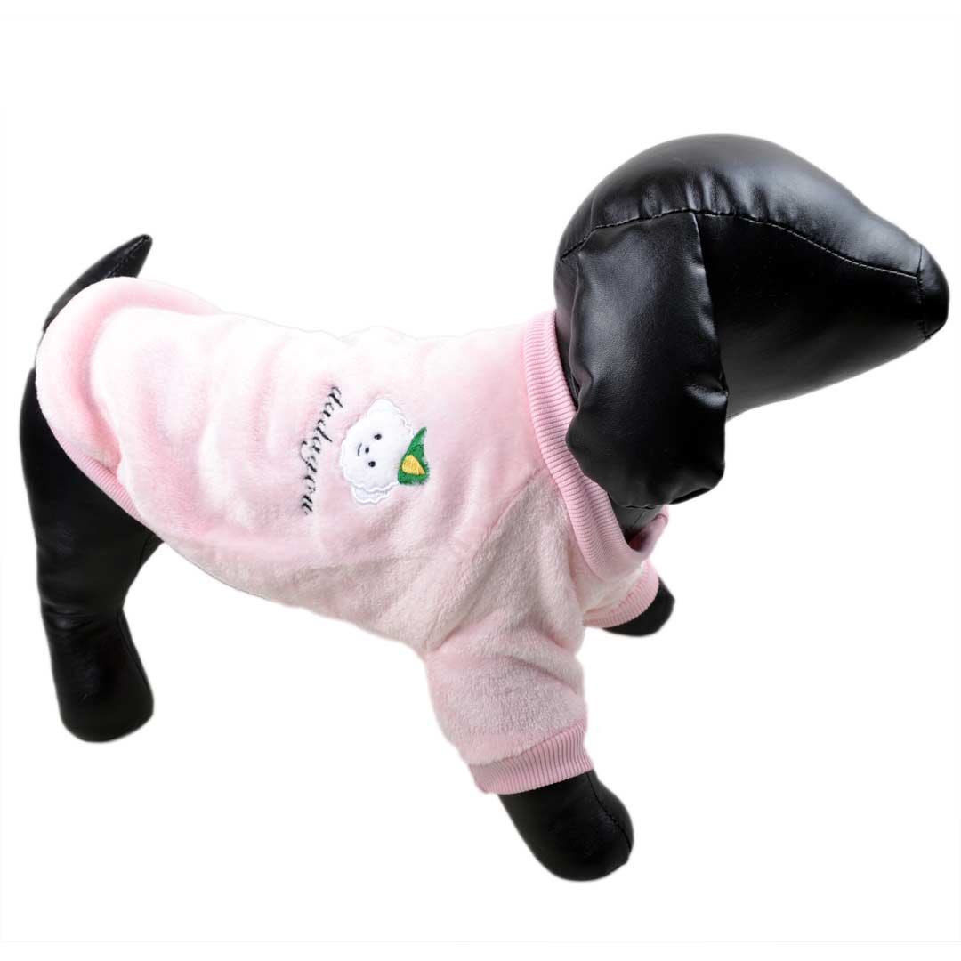 warm pink dog sweater