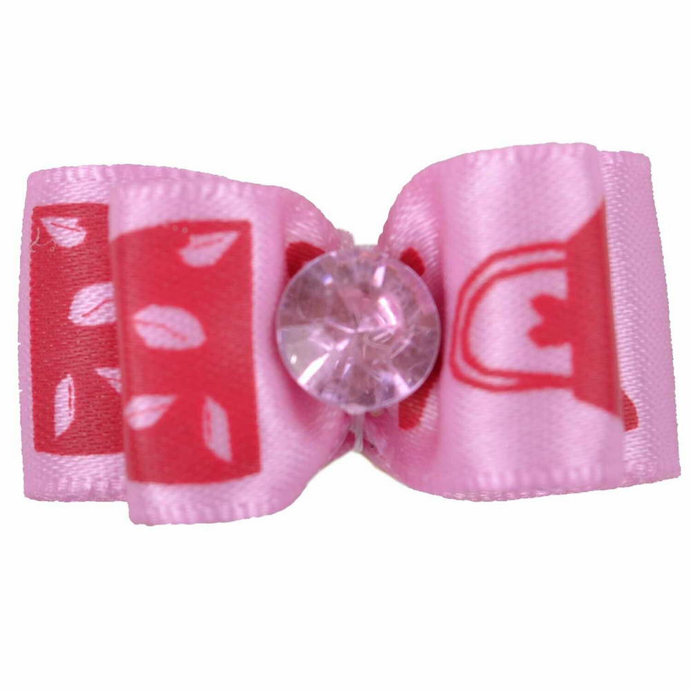 GogiPet dog bow of the Pink Lilly series "Lady Dia"