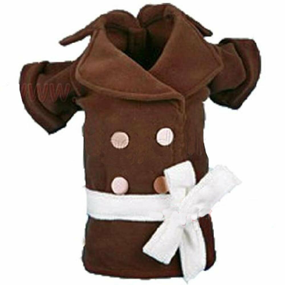 Brown Fleece Coat von DoggyDolly Hundebekleidung W068