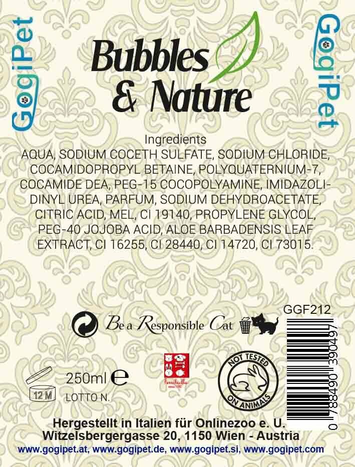 GogiPet cat shampoo without animal experiments - Bubbles & Nature