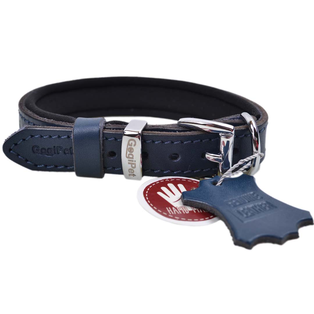 Cute Genuine Leather Dog Collar with Bone from GogiPet