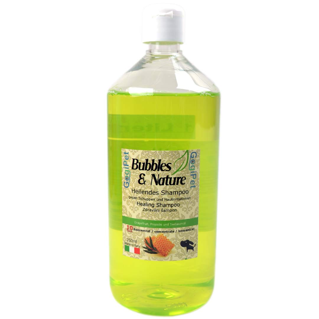 Bubbles & Nature Tea Tree Oil Dog Shampoo for Dandruff and Skin Irritations - GogiPet Healing Dog Shampoo