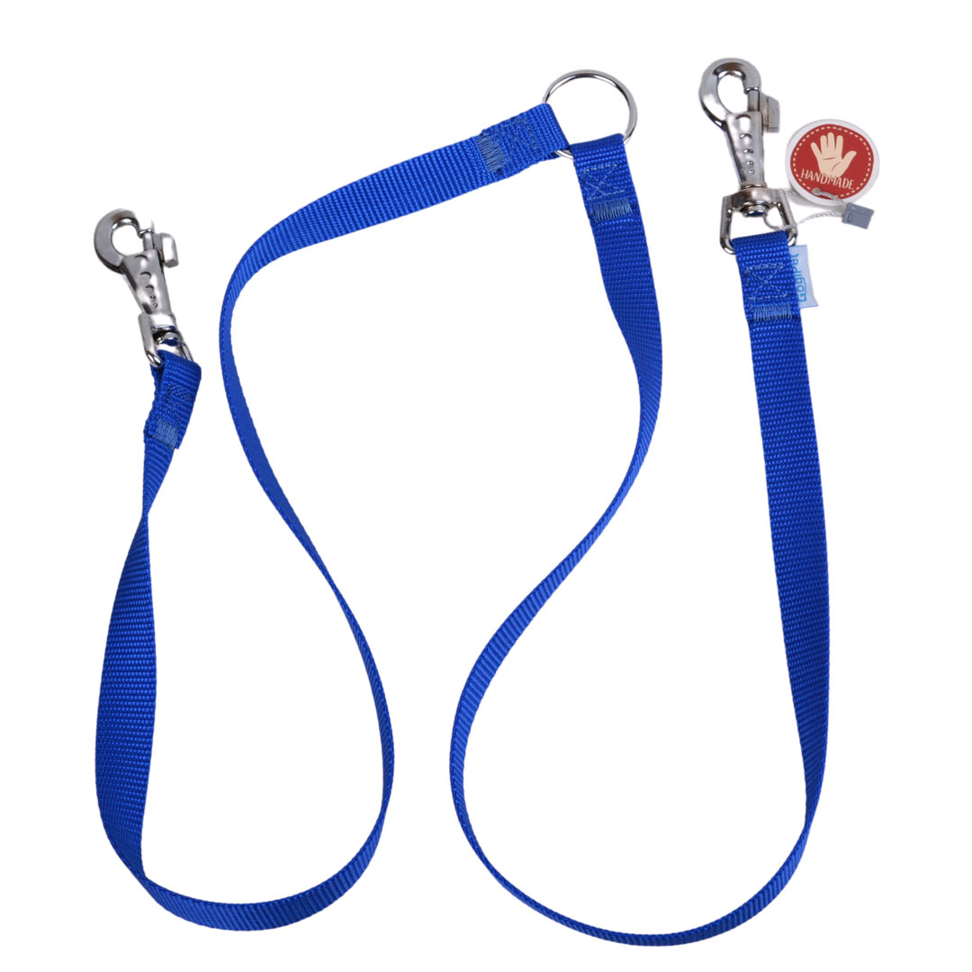 GogiPet® Super Premium Leash Spreader blue 2 x 60 cm