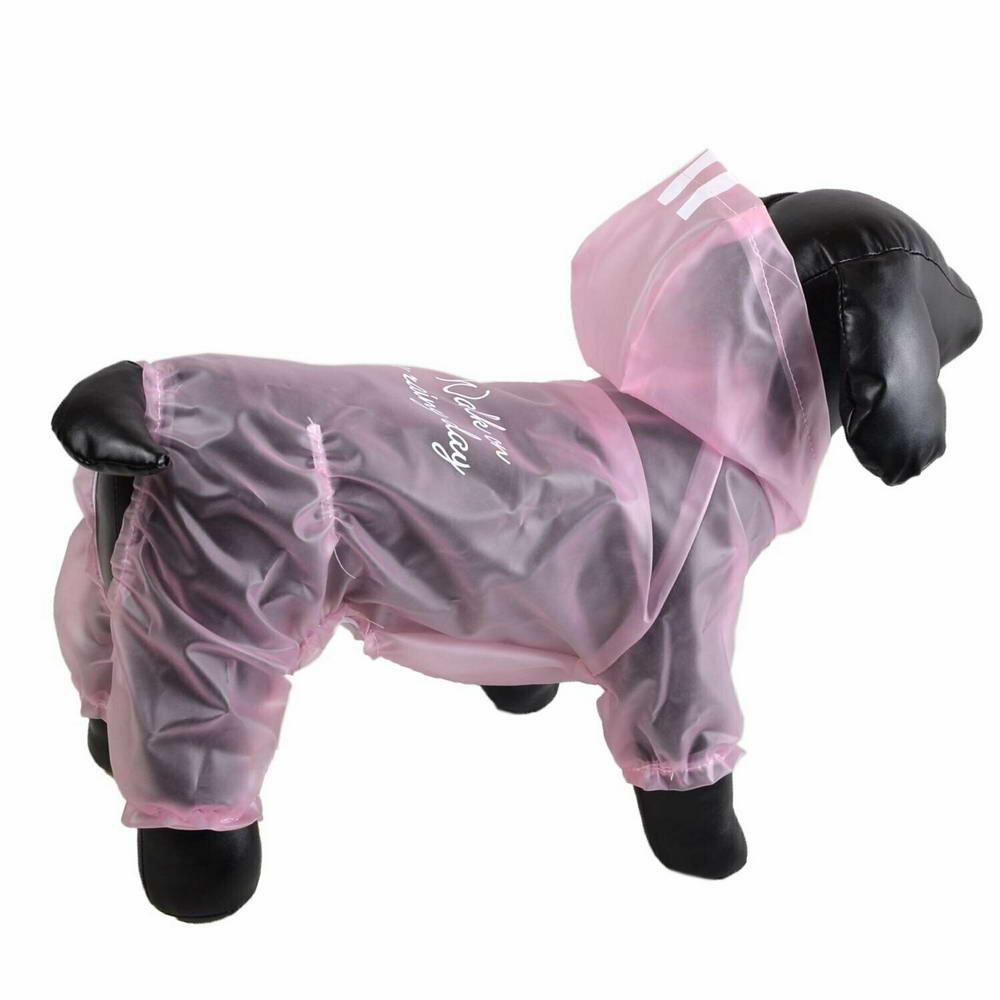 Pink dog raincoat from GogiPet