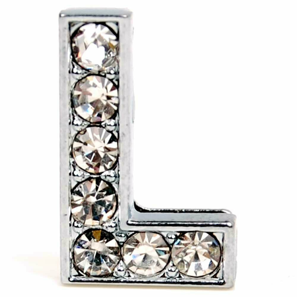 L rhinestone letter with 14 mm
