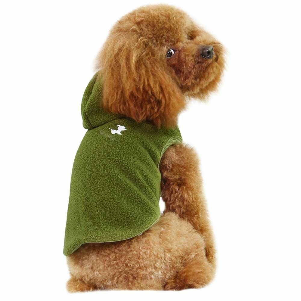GogiPet ® double fleece dog sweater Green - Olive