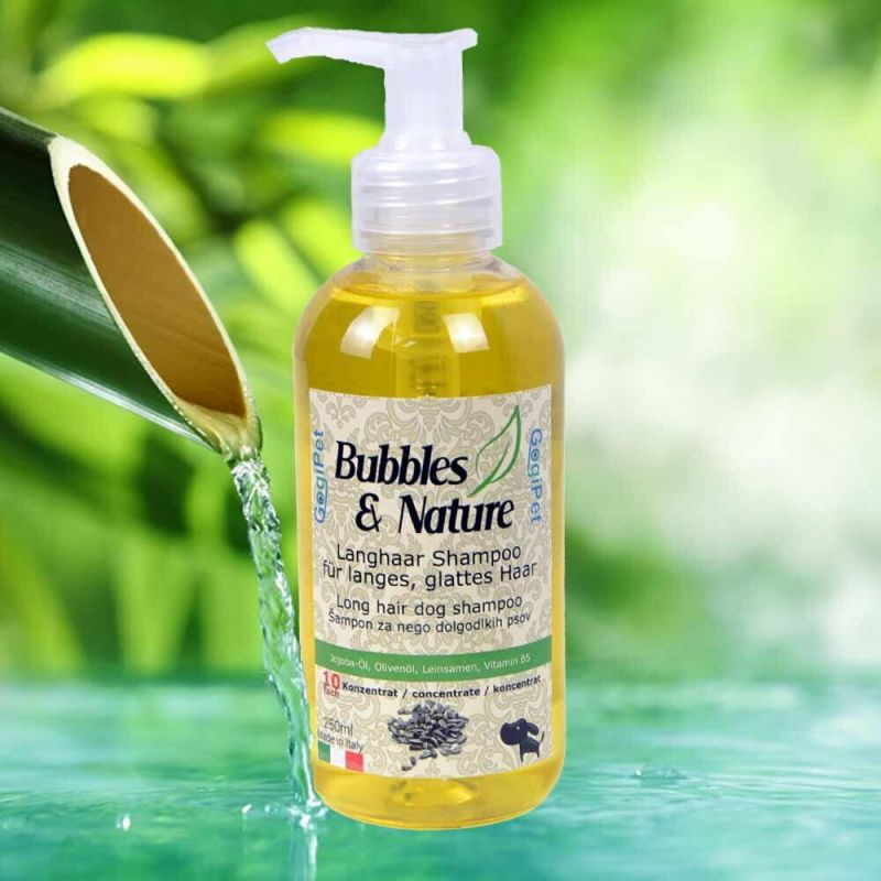 Bubbles & Nature shampoo for long-haired dogs and detangling shampoo
