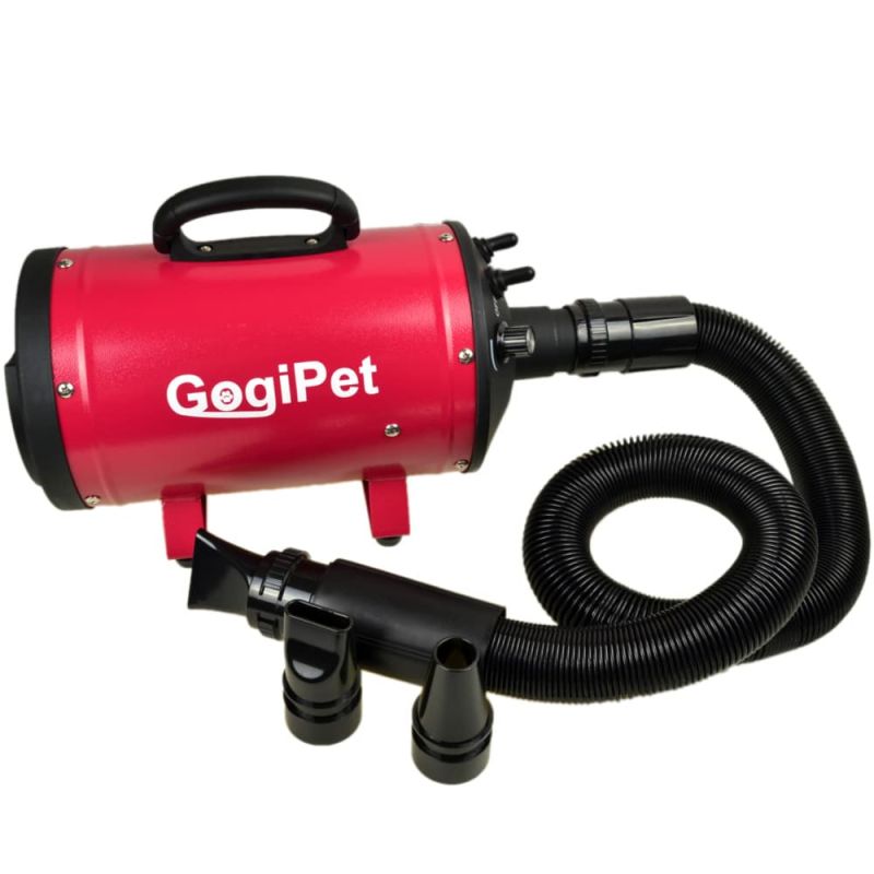 GogiPet dog dryer Poseidon red with variable speed and heating