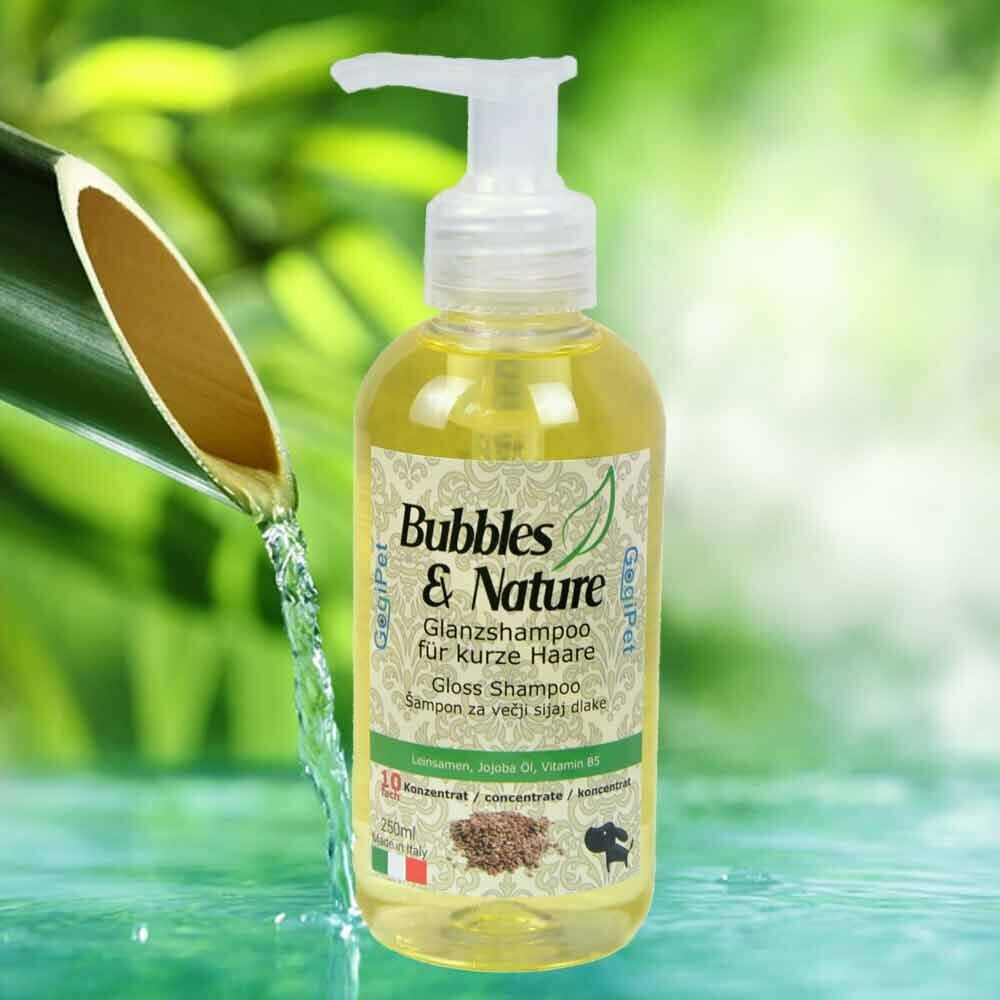 Bubbels & Nature gloss dog shampoo by GogiPet® for short-haired breeds